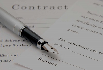 Contract Document with a Pen on it