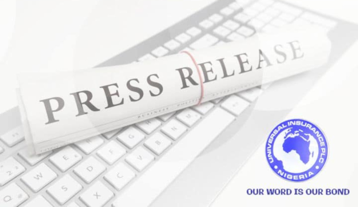 Press Release printed Rolled paper on a computer keyboard